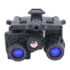 RIX RENV-B 1x25mm Enhanced Night Vision Binoculars, Gen 2+, 64 lp/mm, w/ White Tubes 1400 FOM, Black, Small, RENVBW14