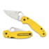 Spyderco Salt Para 3 Folding Knife, 2.92in, CPM CRU-WEAR Steel, Clip Point Blade, FRN Salt Yellow Handle, C223PYL
