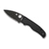Spyderco Shaman Folding Knife, 3.58in, CPM S30V, Drop Point, PlainEdge, Black Blade, G10, Black Handle, C229GPBK