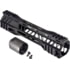 TRYBE Defense AR-15 M-LOK Extra Lightweight Quad Handguard w/ Cut Rail, 9in, Black, HDG9QCR-BL