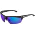TRYBE Tactical Universal Fit Safety Glasses, Adjustable Wire Core Temples and Nose Piece, Blue Mirror Lens, Black, UFSG-BLM