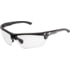 TRYBE Tactical Universal Fit Safety Glasses, Adjustable Wire Core Temples and Nose Piece, Clear Lens, Black, UFSG-CL
