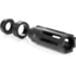 Ultradyne Nighthawk Flash Hider, AR-15, 223/5.56, 1/2-28in, .875 Outside Diameter,416 SS, Salt Bath Nitride, Black, UD11000