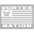 Vortex Nation Horizontal Flag Decal, White, DECAL-VNFLAG