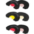 Woodhaven Calls Custom Calls Pure Turkey 3 Pack Mouth Calls, Black/Red/Green, WH510