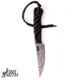 Montana Knife Company Josh Smith Topo Damascus Speedgoat Limited Fixed Blade Knives, 10 inch, Carbon Steel, Fixed Blade,, Black, One Size, SG-JS-TOPODAM