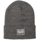 1620 Workwear Cuffed Beanie, Patch, Charcoal, One Size, A-06-C