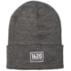 1620 Workwear Cuffed Beanie, Patch, Charcoal, One Size, A-06-C