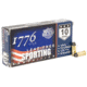 SinterFire 1776 USA 10mm Auto 125 Grain Lead Free Ball Brass Cased Pistol Ammo, 50 Rounds, 1776010125