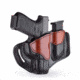 1791 Gunleather Combo Open Top Multi-Fit Belt Holster 2.1 and Mag 1.2, S&amp;W MP9, Taurus PT111, Right Hand, Brown on Black, Size 2.1, BH2.1M1.2-BLB-R