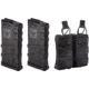 2 TRYBE Defense AR-15 Extended Grasp 10-Round Magazine and 1 TRYBE Defense Double 5.56 Magazine Pouch, Black