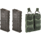 2 TRYBE Defense AR-15 Extended Grasp 10-Round Magazine and 1 TRYBE Defense Double 5.56 Magazine Pouch, Olive Drab Green