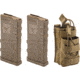 2 TRYBE Defense AR-15 Extended Grasp 10-Round Magazine and 1 TRYBE Defense Paired 5.56 Magazine Pouch, FDE/Coyote Tan
