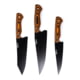 Montana Knife Company Mkc Culinary Set Magnacut Stainless Steel Kitchen Knives G-10 Handle, Orange/Black, 3 per Pack, MKC-000428