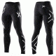 2XU Wmn Midrise Ct 3/4 Blk Sm WA2865b BL/DRF S