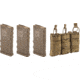 3 TRYBE Defense AR-15 Extended Grasp 10-Round Magazine and 1 TRYBE Defense Triple 5.56 Magazine Pouch, FDE/Coyote Tan