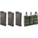 3 TRYBE Defense AR-15 Extended Grasp 10-Round Magazine and 1 TRYBE Defense Triple 5.56 Magazine Pouch, Olive Drab Green