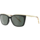 3M Force Flex Lola Sunglasses, Black/Gold Frame, Green Lens, FF45015PC