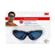 3M Performance Safety Eyewear,Black Frame,Ice Blue Mirror Lens 90763-80025