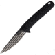 3V Gear American Flag React Folding Knife, 3.75in Closed, 3in, 8Cr14MoV, Black Coated Blade, Black Grooved G10 Handle, VVV-GB-BC-US-FLAG