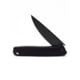 3V Gear Black React Folding Knife, 3in, 8Cr14MoV, Drop Point Blade, Grooved G10, Black Handle, Black Coated, Black/Black, 6.5 inch, b-r-fk-groo-g10-b-coa