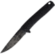3V Gear Compass React Folding Knife, 3.75in Closed, 3in, 8Cr14MoV, Black Coated Blade, Black Grooved G10 Handle, VVV-GB-BC-COMPASS
