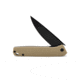 3V Gear Tan React Folding Knife - Grooved G10/Black Coated, tan-react-folding-knife-grooved-g10-black-coated