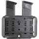 5.11 Tactical Double Mag Pouch, Black, Ambidextrous - Fits Glock Double Stack 45 Cal