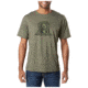 5.11 Tactical George Tactical Tee, Military Green Heather, S, 41191DZ-223-S