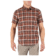 5.11 Tactical Hunter Plaid Short Sleeve Shirt - Men's, Mahogany Plaid, Small, Short, 71374-445-S