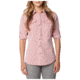 5.11 Tactical Womens Scarlett Long Sleeve Shirt, Rosewood Herringbone - 62392-449-XS