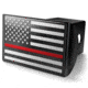 Old Southern Brass Thin Red Line Firefighter American Flag 2 Trailer Hitch Cover 12292803, OSB-THC-TRL