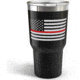 Old Southern Brass Thin Red Line American Flag Double Wall 30oz Travel Tumbler Mug, Stainless Steel, Black/Multi, 30 oz, OSB-TUMB-TRL