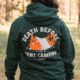 Luno Death Before Tent Camping Hoodie - Men's, Pine Green, Small, d-b-t-camping-hoodie