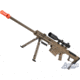 6mmProShop Barrett Licensed M107A1 Bolt Action Powered Airsoft Sniper Rifle, Tan, SW-013STN