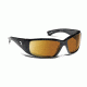 7 Eye Air Dam Taku Sunglasses,SharpView Polarized Copper Lens,Glossy Black Frame,M-XL 570554