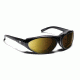 7 Eye Air Shield Sunglasses Cyclone,SharpView Polarized Copper Lens,Glossy Black Frame,S-L 200554