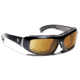 7 Eye Bali Sunglasses, Airlock Shield Glossy Black Frame, Sharp View Copper Lens 180542