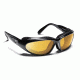 7 Eye Cape AirShield Sunglasses,Glossy Black Frame,SharpView Yellow Lens,S-L 190543