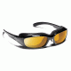 7 Eye Churada AirShield Sunglasses,Glossy Black Frame,SharpView Yellow Lens,S-M 160543