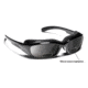7 Eye Churada AirShield Sunglasses,Glossy Black Frame,SharpView Gray +2.00 Reader Lens,S-M 160541D