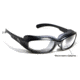 7 Eye Churada AirShield Sunglasses,Matte Black Frame,SharpView Clear +2.50 Reader Lens,S-M 160140F