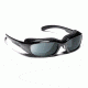 7 Eye Churada Sunglasses, Glossy Black Frame, 24 - 7 Eclypse Gray Lens 160517