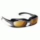 USED 7 Eye Churada Sunglasses, Glossy Black Frame, Sharp View Copper 160642, EDEMO1