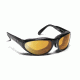 7 Eye Diablo AirShield Sunglasses,Glossy Black Frame,SharpView Yellow Lens,M-L 170543