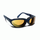 7 Eye Diablo AirShield Sunglasses,Sinister Blue Frame,SharpView Yellow Lens,M-L 170443
