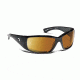 7 Eye Taku Full Wrap Sunglasses, Glossy Black Frame, Sharp View Copper Lens 570542