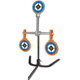 A spinner with steel plate targets. 
