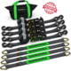 Rhino USA 2 x 8 Vehicle Tie-Down Kit J-Hooks E57A833C, Green, 2IN-HDKIT-GRN