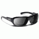 7 Eye Buran Single Vision Prescription Sunglasses, Glossy Black Frame, 220540SV